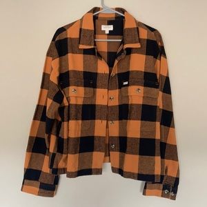 Brixton Plaid Crop Shacket